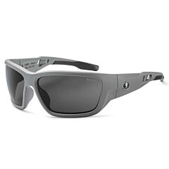 Ergodyne 57131 Skullerz Baldr Safety Glasses, Matte Gray, Polarized Smoke Lens, 1/Each