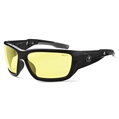 Ergodyne 57050 Skullerz Baldr Safety Glasses, Black, Yellow Lens, 1/Each