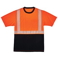 Ergodyne 22587 Glowear 8280Bk Type R Class 2 Black Front Performance T-Shirt, Orange, 3X-Large, 1/Each