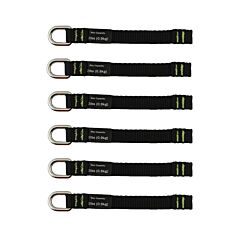 Ergodyne 19705-Bulk Squids 3700-Bulk Web Tool Tails - 2Lb 60-Pack, Black, Long, 1/Case