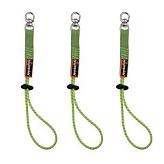 Ergodyne 19765-Bulk Squids 3713-Bulk Elastic Loop Tool Tails Swivel - 10Lbs 60-Pack, Lime, Standard, 1/Case