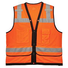 Ergodyne 23317 Glowear 8253Hdz Type R Class 2 Heavy-Duty Mesh Surveyors Vest, Orange, 2Xl/3Xl, 1/Each