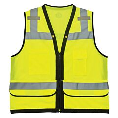 Ergodyne 23329 Glowear 8253Hdz Type R Class 2 Heavy-Duty Mesh Surveyors Vest, Lime, 4Xl/5Xl, 1/Each