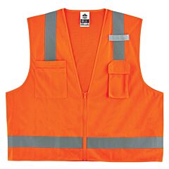 Ergodyne 24021 Glowear 8249Z Type R Class 2 Economy Surveyors Vest, Lime, X-Small, 1/Each