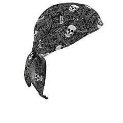 Ergodyne 12519 Chill-Its 6615 High-Performance Dew Rag, Skulls, 6/Each