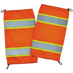 Ergodyne 29091 Glowear 8009 Class E Two-Tone Mesh Leg Gaiters, Orange, 6/Pair