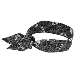 Ergodyne 12329 Chill-Its 6700 Evaporative Cooling Bandana - Tie, Skulls, 24/Each