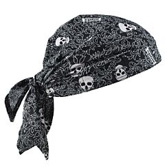 Ergodyne 12359 Chill-Its 6710 Evaporative Cooling Triangle Hat, Skulls, 24/Each
