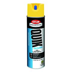 Krylon S03801 Quik-Mark Inverted Marking Paint, Water Based, Apwa Yellow, 20 Oz