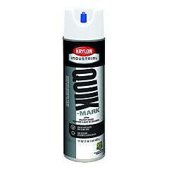 Krylon S03900 Quik-Mark Inverted Marking Paint, Solvent Based, Apwa White, 20 Oz