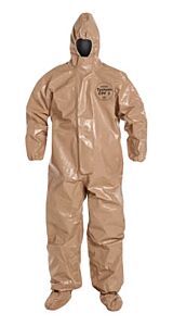Dupont C3128Ttnlg000600 Tychem Cpf 3 Coveralls Zipper Front Tan