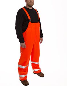 Tingley O44129.Lg Eclipse Class E Arc Flash Fr Overalls, Fly Front, Self Material Suspenders, Orange, Size: Large