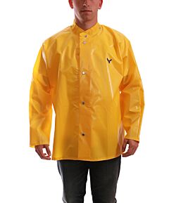 Tingley J22207.2X Iron Eagle Gold Rain Jacket, Storm Fly Front, Hood Snaps, Size: 2X-Large