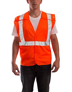 Tingley V70529.S-M Job Sight Class 2 Safety Vest, Mesh, 5 Point Breakaway, Orange, Size: S-M