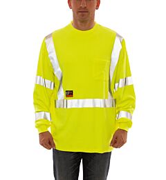 Tingley S85522.Lg Job Sight Fr Long Sleeve, Lime, Size: Large