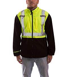 Tingley J73022.2X Phase 2 Class 2 Jacket, Take-Up At Waist, Use As A Liner In Icon Jacket Shells, Lime/Black, Size: 2X-Large