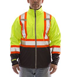 Tingley J25022.3X Phase 3 Class 3 Jacket, Tapered Back, Take-Up At Waist, Use As A Liner In Icon Jacket Shells, Lime/Charcoal Gray, Size: 3X-Large