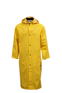 Tingley C53217.Xl Tingley Yellow Rain Coat, 48", Slash Pockets, Hood Snaps, Includes Detachable Hood, Size: X-Large