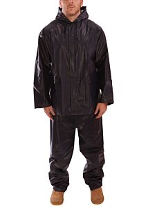 Tingley S62211.Lg Tuff-Enuff Plus 2 Piece Rain Suit, Jacket, Waist Pants, Navy, Size: Large
