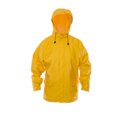 Tingley J33117.Lg Weather-Tuff Yellow Jacket, Storm Fly Front, Attached Hood, Size: Large