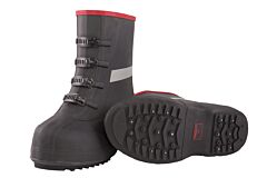 Tingley 4450.07 Winter-Tuff 4 Buckle, 12" Cleated/Studded Outsole Overshoes, Black, Size: 07
