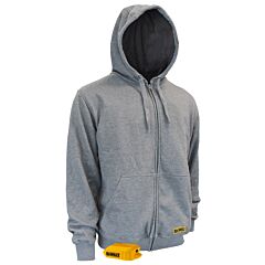 Dewalt Dchj080B-Xl Gray Heated Hoodie, Size X-Large, 1/Each
