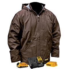 Dewalt Dchj076Atd1-2X Tobacco Heavy Duty Work Jacket With Battery, Size 2X-Large, 1/Each