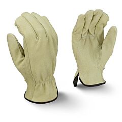 Radians Rwg4825M Standard Top Grain Pigskin Leather Drivers Gloves, White Fleece Lined, Size Medium