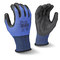 Radians Rwg567M Cut A4 Touchscreen Gloves, Black Nitrile Palm Coating, Size Medium, Pack Of 12 Pairs