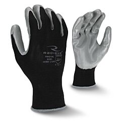 Radians Rwg15L Smooth Nitrile Palm Coated Gloves, Size Large