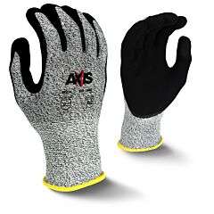 Radians Rwg534S Axis Cut Protection Level 2 Micro Sandy Foam Nitrile Coated Gloves, Size Small, Pack Of 12 Pairs