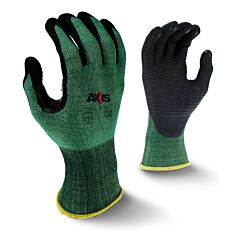 Radians Rwg538M Axis Cut Protection Level A2 Foam Nitrile Coated Gloves With Dotted Palm, Size Medium