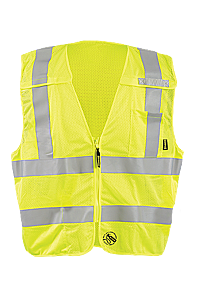Occunomix Tse-Imbzx-Y2X Self Extinguishing Break-Away Safety Vest With X-Back, Yellow, Size 2X-Large