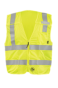 Occunomix Tse-Imbz-Yxl Self Extinguishing Break-Away Safety Vest, Yellow, Size X-Large