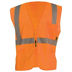 Occunomix Tse-Imz-Oxl Self Extinguishing Mesh Single Stripe Safety Vest, Orange, Size X-Large