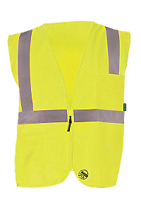 Occunomix Tse-Isz-Y4X Self Extinguishing Solid Single Stripe Safety Vest, Yellow, Size 4X-Large