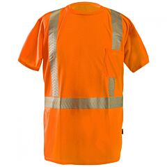 Occunomix Lux-Tssp2B-Om Class 2 Segmented Tape Short Sleeve T-Shirt, Orange, Size Medium