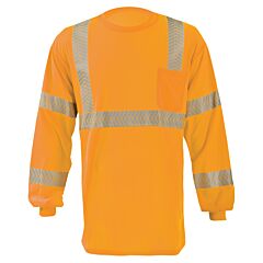 Occunomix Lux-Tlsp3B-O3X Class 3 Segmented Tape Long Sleeve T-Shirt, Orange, Size 3X-Large
