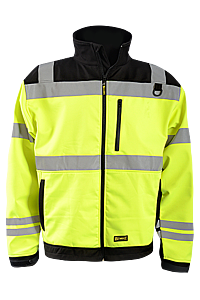Occunomix Lux-M6Jkt-Yxl High Visibility Soft Shell Jacket, Yellow, Size X-Large