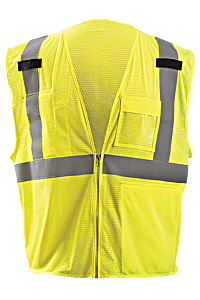 Occunomix Lux-Gcztab-Yxl Mesh Vest With Pocket For Tablet, Yellow, Size X-Large