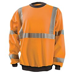 Occunomix Lux-Cswtx-Om Class 3 X-Back Crew Neck Sweatshirt, Orange, Size Medium