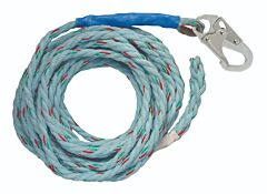 Falltech 8149 50' Vertical Lifeline, Snap Hook With Back Splice 5/8" Blue
