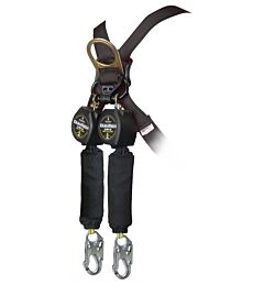Falltech 72906Tb1 6' Arc Flash Mini Srd Twin-Leg Steel Carabiner/Clip With Steel Snap Hooks