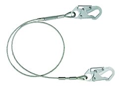 Falltech 8307 6' Restraint Lanyard, Coated Cable With Snap Hooks