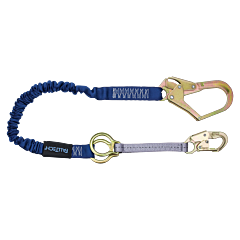 Falltech 824032D 6' Shock Absorbing Lanyard Single Leg, Elastech With Srd D-Ring