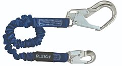 Falltech 82403A 6' Shock Absorbing Lanyard Single Leg, Elastech With Alum Rebar Hook