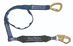 Falltech 8241 6' Shock Absorbing Lanyard Single Leg, Wraptech With 5K Carabiner