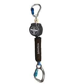Falltech 72706Sg6 6' Web Mini Srd Single-Leg, Aluminum Carabiner, Aluminum Captive-Eye Carabiner