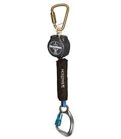 Falltech 72706Sb6 6' Web Mini Srd Single-Leg, Steel Carabiner, Aluminum Captive-Eye Carabiner