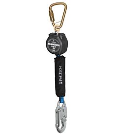 Falltech 72706Sb4 6' Web Mini Srd Single-Leg, Steel Carabiner, Aluminum Snap Hook